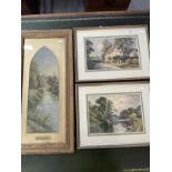 19th cent. and later English School watercolours by Hughes Richardson (2) 12ins. x 9ins. and Lampert