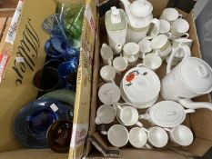 20th cent. Ceramics: Royal Doulton 'Sonnet' part coffee service includes cups x 9, saucers x 6,