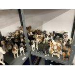 Collection of resin models of pedigree dogs. (Approx. 60)