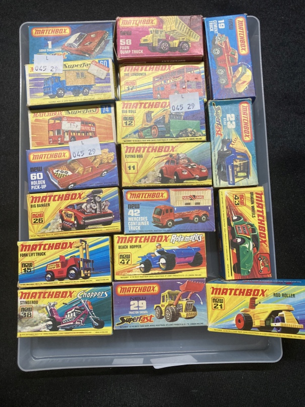 Toys: The Thomas Ringe Collection. Die cast vehicles Matchbox 1-75 Superfast issue 1969-1983 lightly