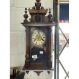 Clocks: Early 19th cent. German mahogany and ebony regulator Hamburg America Clock Co, mercury