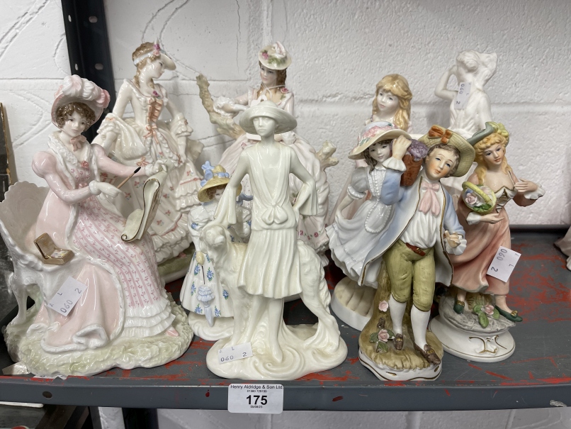 20th cent. Ceramics: Royal Worcester figurines Jane Austen's Emma, Grandma's Bonnet, I Dream,