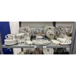 20th cent. Ceramics: Portmeirion dinner and tea ware, mugs and saucers, a pair, teacups and