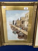 19th cent. French School: Pair of watercolours F.E. Martinez of North African scenes. 9ins. x