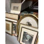 Prints, Watercolours & Woolwork: Large collection of 19th and 20th century items, framed and