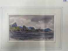 19th cent. Scottish School: Watercolours Skye and Loch studies, possible maritime connection, all