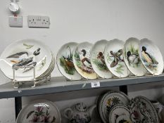 20th cent. Ceramics: Crown Staffordshire, Peter Scott Wildfowl Collectors Plate, full set of twelve,