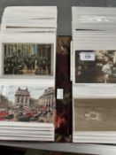 Postcards: Two flip photograph albums with seventy cards in each mainly Edwardian including