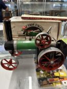 Toys/Models: Mahod steam tractor with box (slightly distressed) and paraffin burner.