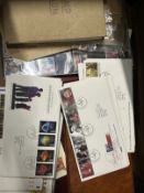 Stamps: First day covers, three albums and one stockbook of 20th century mainly used World stamps,