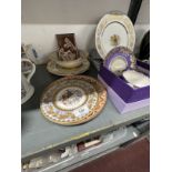 Commemorative Ceramics: 1930 Wedgwood dish with a portrait of Sir Joshua Reynolds, George VI and