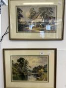 Watercolours & Prints: Signed works by Henry and Edward Walker Men and Boats, Peter Graham and