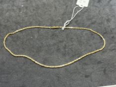 Hallmarked Jewellery: 9ct gold fancy box link chain, length 17ins. Weight 8.8g.