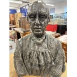 •Sculpture: Fredda Brilliant (1903-1999) plaster maquette of a distinguished gentleman, signed on