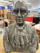 •Sculpture: Fredda Brilliant (1903-1999) plaster maquette of a distinguished gentleman, signed on