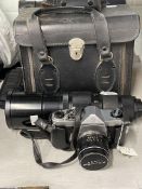 Cameras/Photographic Equipment: Pentax Spotmatic SP1 35mm SLR, 1.4/50mm Pentax Super - Takumar