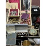 Costume Jewellery: Collection of brooches, necklets, earrings, cufflinks, etc.