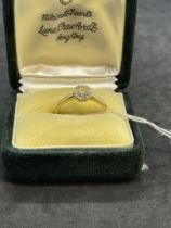 Jewellery: Yellow metal ring set with an old cut diamond, estimated weight 1.60ct, colour M, tests