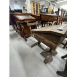 Late 19th/early 20th cent. Child's flip top school desk and integrated chair.