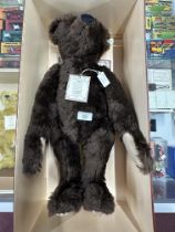 Toys: Steiff British Collectors 1907 replica teddy bear, limited edition of 3000, dark brown with