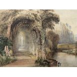 English School Watercolours: Arthur Claude Cooke, Watling Street, Waterfall (anon), River and
