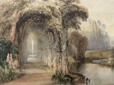 English School Watercolours: Arthur Claude Cooke, Watling Street, Waterfall (anon), River and