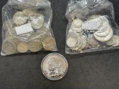 Coins: Full silver Victoria to George V 5½oz. Half silver George V to George VI. 9oz.