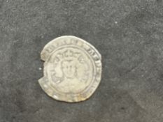 Coins: Hammered silver Half Groat (2d) of King Edward III (1327-1377), fourth coinage (1351-1377),