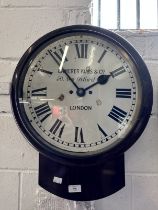 Wall Clock by Camerer kuss & Co: Mahogany framed dial wall timepiece by Camerer Kuss & co of 56
