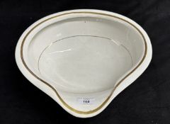 R.M.S. OLYMPIC: Original Second-Class ceramic fold-away sink, from a cabin vanity unit. White