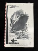 MOVIES; Rare A Night to Remember Exhibitor Campaign Manual showing the types of promotional