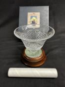 WHITE STAR: Stuart Crystal replica crystal Captain's bowl in presentation box, with stand and