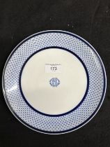 WHITE STAR LINE: Copeland Spode snowflake plate with central motif depicting OSNC (Ocean Steamship