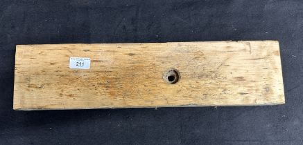 R.M.S. OLYMPIC: Pitch pine deck section. 20ins.