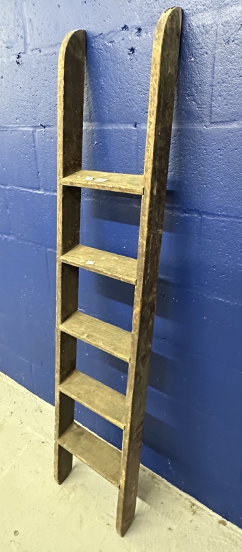R.M.S. OLYMPIC: A rare original set of pitch pine crew bunk bed ladders removed from R.M.S. - Image 2 of 2