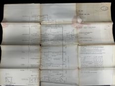 OCEAN LINER: Motor liner Kungsholm John Brown and Company blueprint for Plan No. 728 dated 25-11-63.