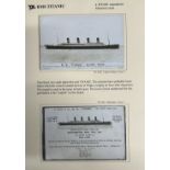 R.M.S. TITANIC: Rare pair of Debenhem of Cowes post-disaster postcards, one stamped Ventnor Palace