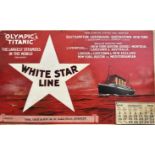 R.M.S. TITANIC: An extremely rare agents' White Star Line advertising Calendar for Olympic and