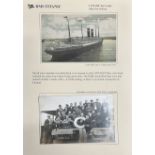 R.M.S. TITANIC: Unusual pair of postcards relating to the S.S. Lapland, the liner that brought