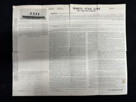 WHITE STAR LINE: An original bill of lading from the White Star Line with an image of R.M.S. Olympic