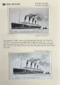R.M.S. TITANIC: Rare pair of French postcards, both show the same image of Olympic except one has