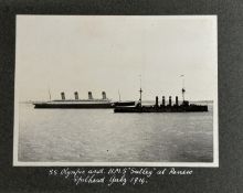OCEAN LINER: Three period photograph albums showing liners such as Olympic, Berengaria. Also