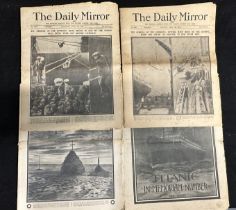 R.M.S. TITANIC: Original issues of The Daily Mirror dating from April 23rd and April 25th 1912,