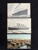 R.M.S. TITANIC: Period Titanic cards all bearing contemporary related messages to the Titanic on the