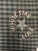 R.M.S. TITANIC: First-Class White Star Line tartan deck blanket from R.M.S. Titanic recovered from a