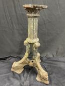 R.M.S. OLYMPIC: Rare cast iron Second-Class table base, fluted central column with lions head