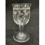 R.M.S. OLYMPIC/TITANIC: Incredibly rare, à la carte wine glass, made for R.M.S. Olympic by Stuart