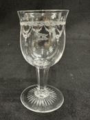 R.M.S. OLYMPIC/TITANIC: Incredibly rare, à la carte wine glass, made for R.M.S. Olympic by Stuart