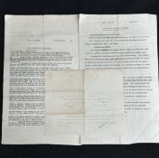 R.M.S. OLYMPIC: Several pages of war correspondence regarding Olympic in September 1918, each page