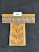 R.M.S. OLYMPIC: First-Class birch/satinwood carved/inlaid sections. 6ins. and 4ins. (2)